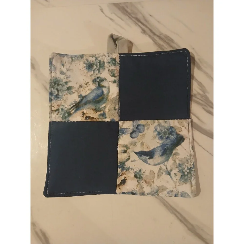 Handmade songbird potholder